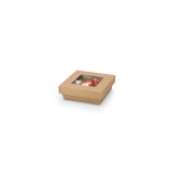 BOITE SALADE KRAFT 16X16X5CM X 480 BARQUETTES