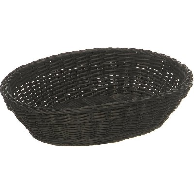 CORBEILLE OVALE 24.5X18X6.5 CM POLYPROPYLENE NOIRE