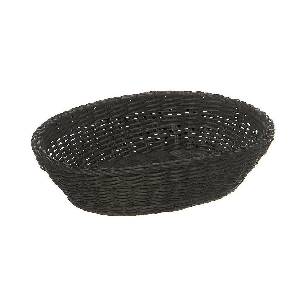 CORBEILLE OVALE 24.5X18X6.5 CM POLYPROPYLENE NOIRE