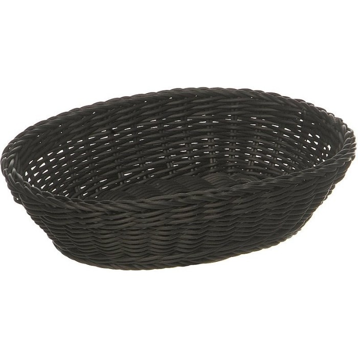 CORBEILLE OVALE 24.5X18X6.5 CM POLYPROPYLENE NOIRE