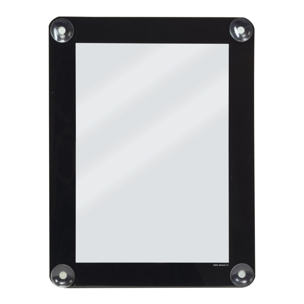 PORTE-AFFICHES POUR VITRES- A4-NOIR SECURIT