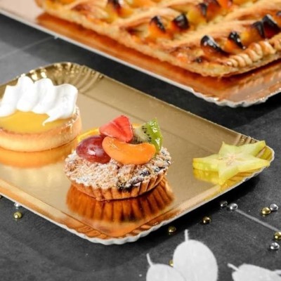 PLATEAU TRAITEUR OR 28X42