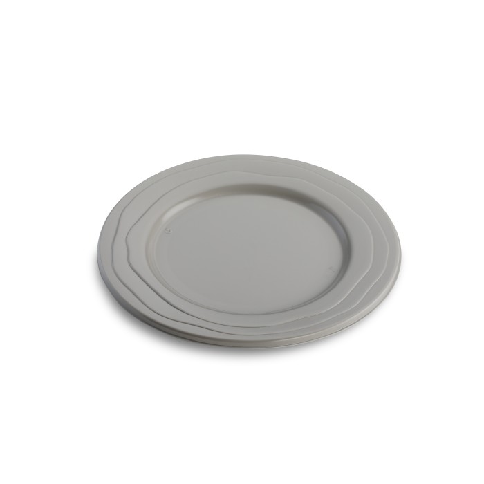 6 ASSIETTES REUTILISABLES EN PP-18.5CM-TAUPE
