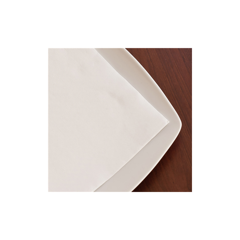 2400 SERVIETTES COCKTAIL 20X20 BLANCHES DOUBLE POINTS