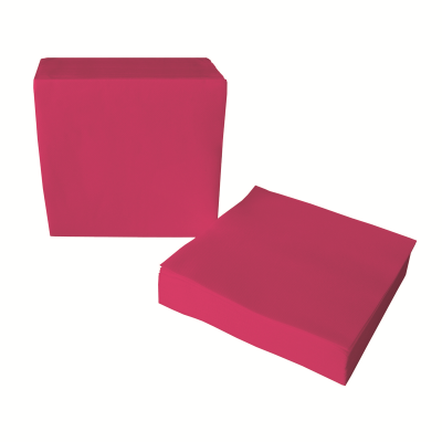1200 SERVIETTES OUATE POINT A POINT 38X38 FUSCHIA