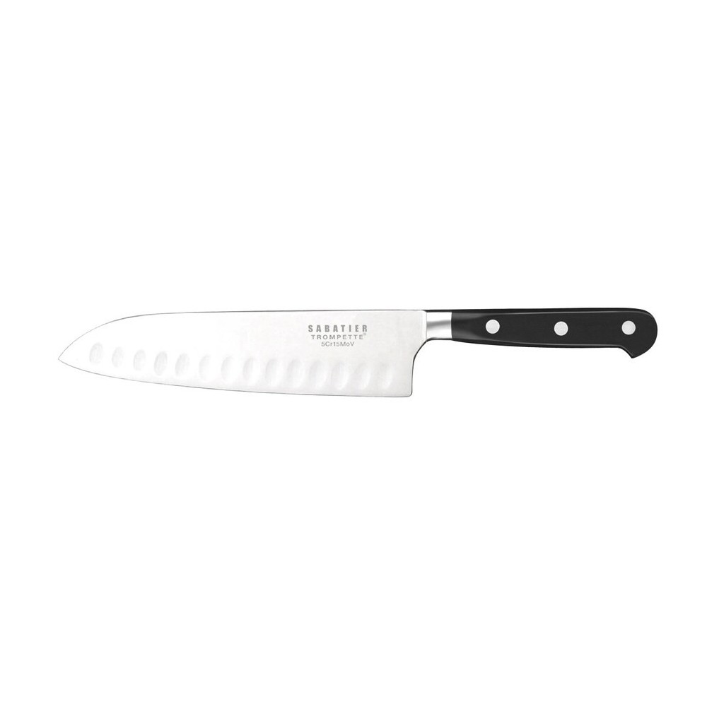 COUTEAU SANTOKU ALVEOLE 18 CM PLUTON S/BOITE