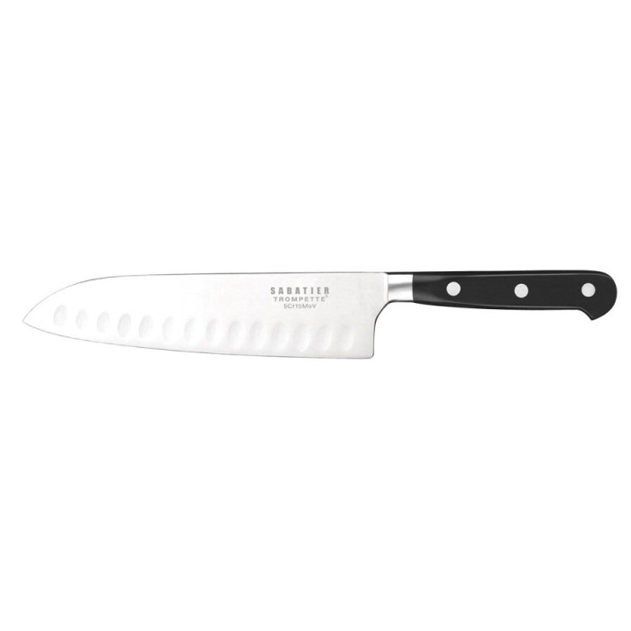 COUTEAU SANTOKU ALVEOLE 18 CM PLUTON S/BOITE