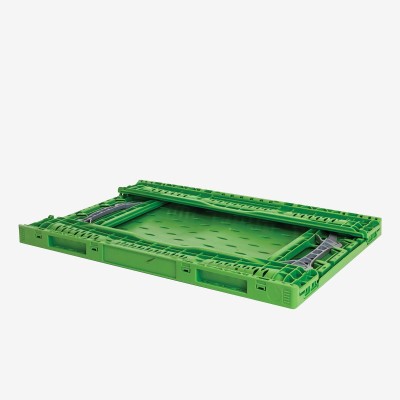 CAISSE PLIABLE EMPILABLE 600X 400X120MM 23L - VERTE