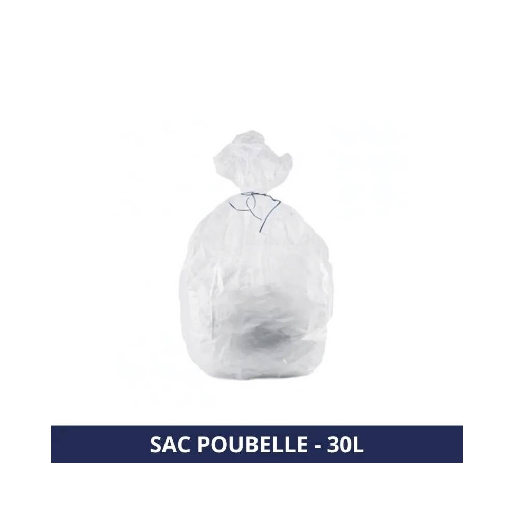 SACS POUBELLE  30L HD TRANSPARENT SOUDURE ETOILE 50x65X500