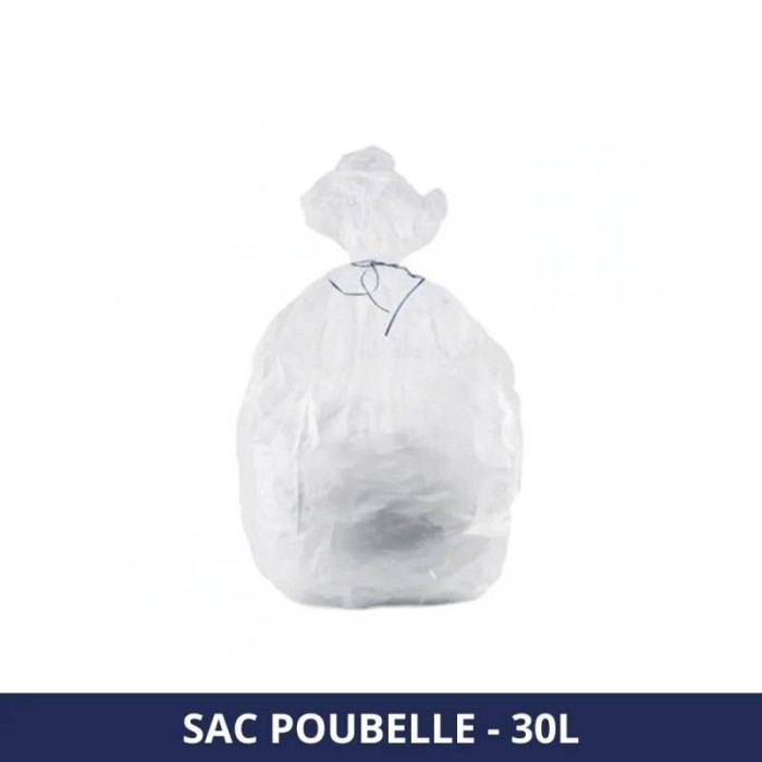 SACS POUBELLE  30L HD TRANSPARENT SOUDURE ETOILE 50x65X500