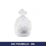 SACS POUBELLE  30L HD TRANSPARENT SOUDURE ETOILE 50x65X500