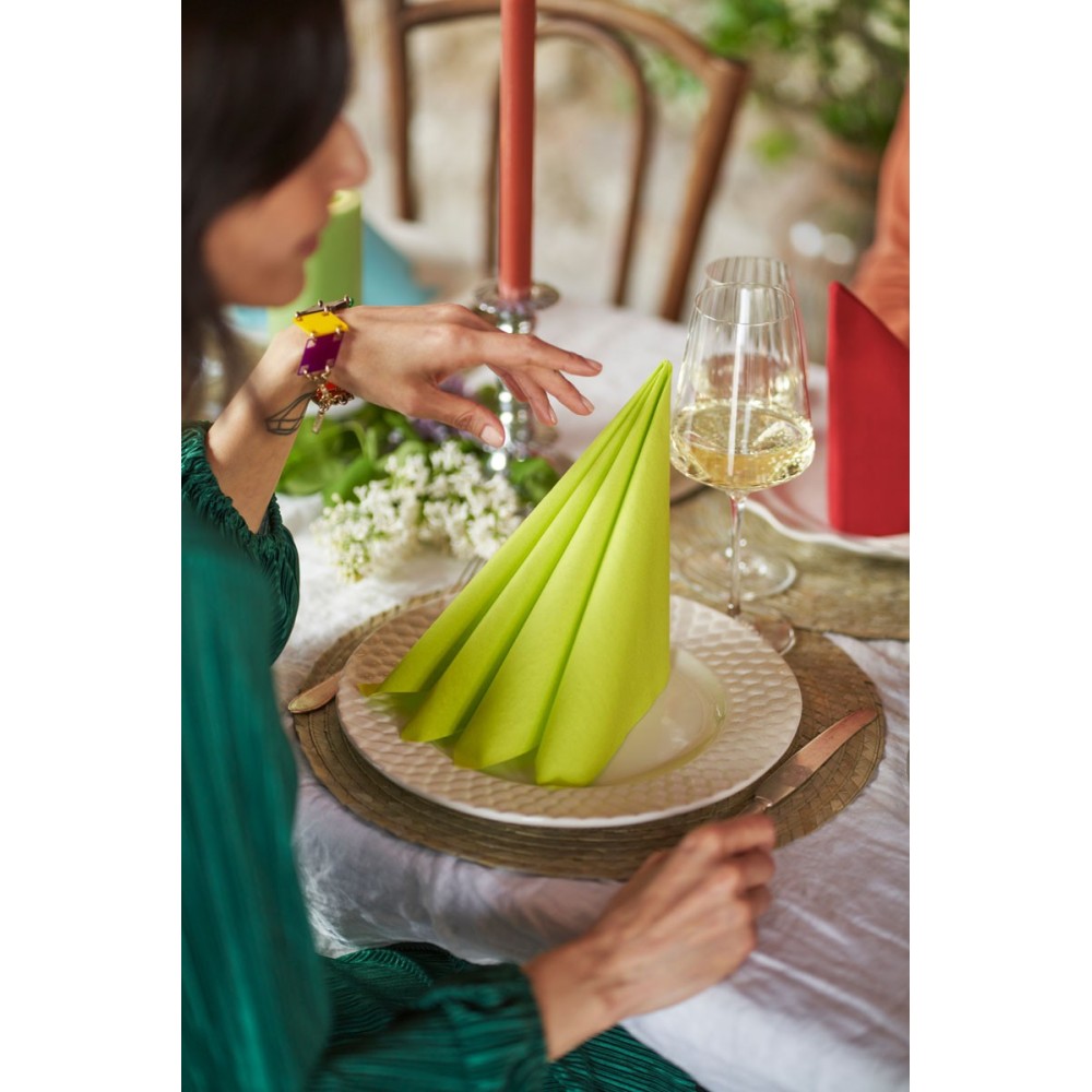 SERVIETTES BIO-DUNISOFT 40X40 KIWI X360