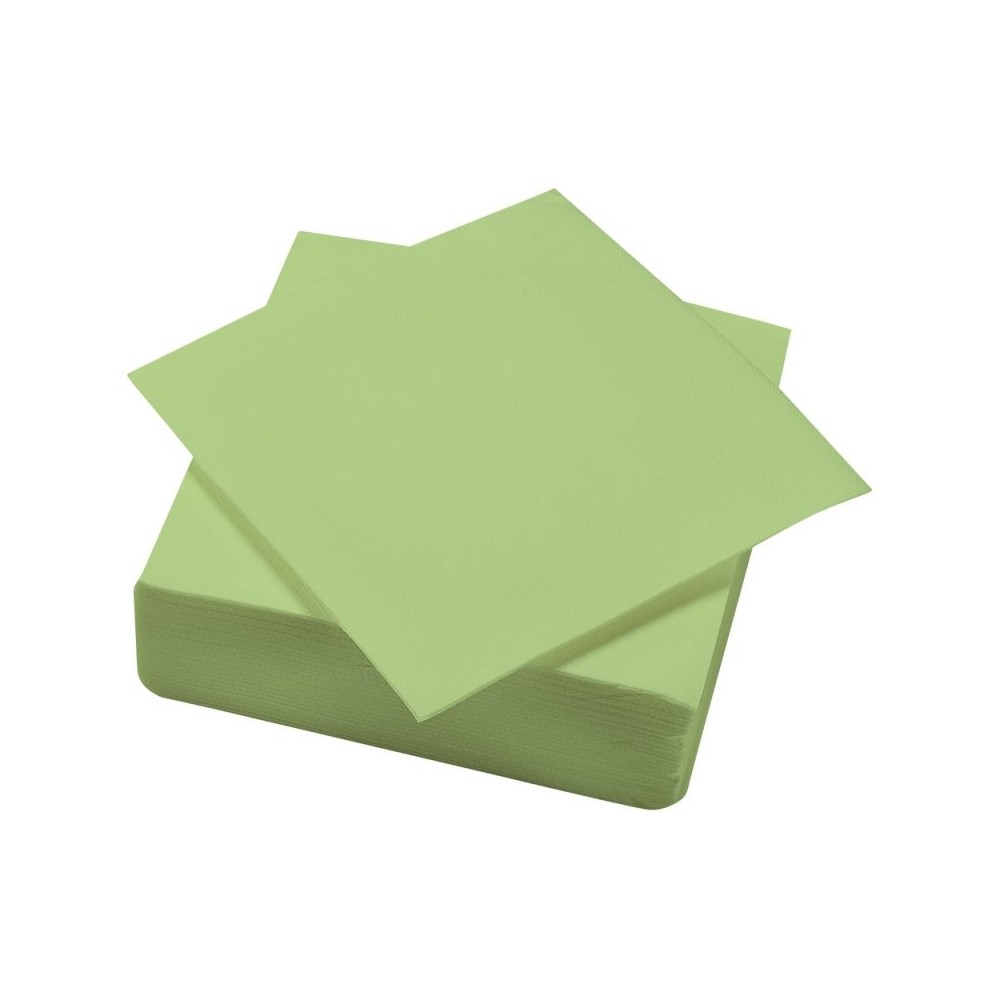 SERVIETTE OUATE POINT A POINT 38X38 VERT ANIS X 1200