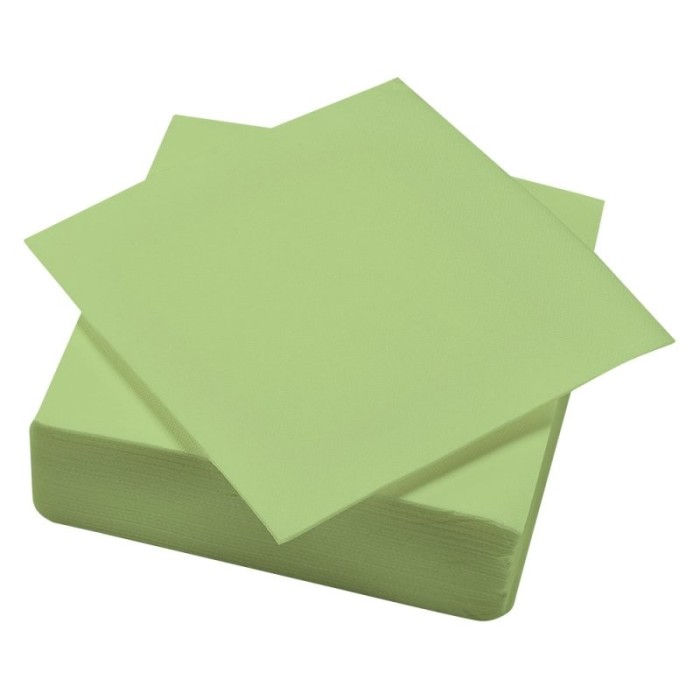 SERVIETTE OUATE POINT A POINT 38X38 VERT ANIS X 1200