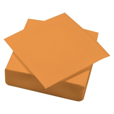 SERVIETTE OUATE POINT A POINT 38X38 ORANGE X 1200