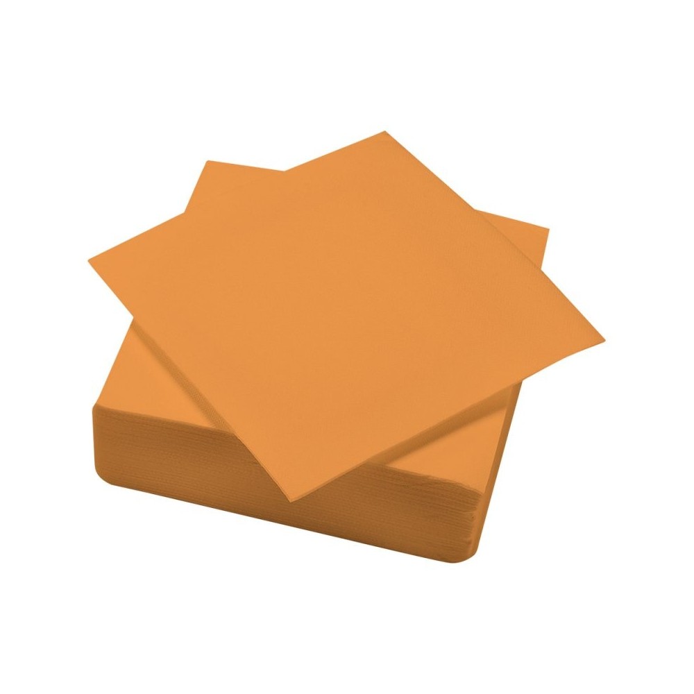 SERVIETTE OUATE POINT A POINT 38X38 ORANGE X 1200
