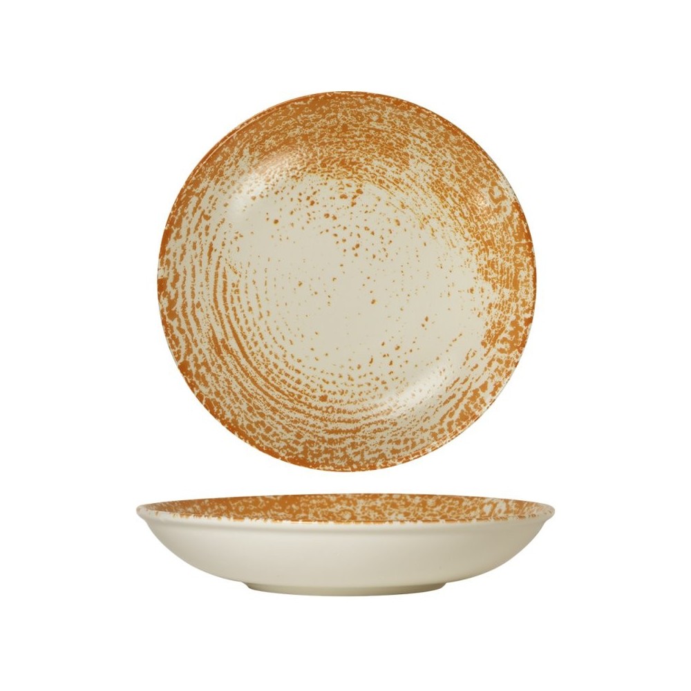 ASSIETTE CREUSE 25 CM PAN ORANGE X6