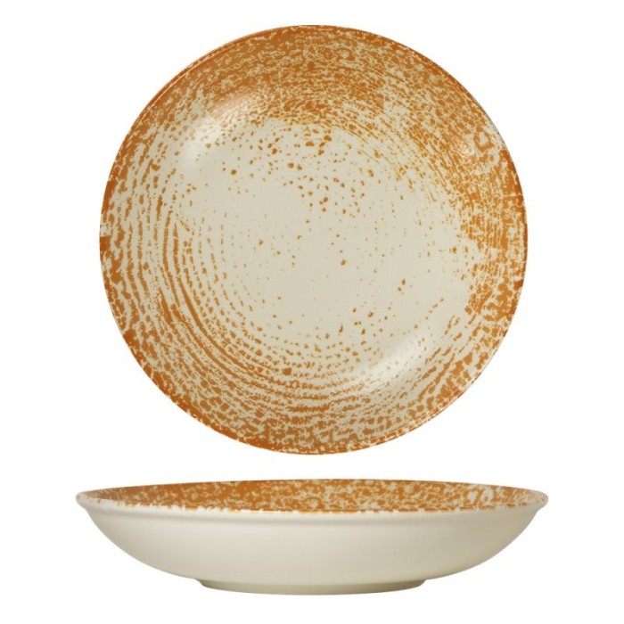 ASSIETTE CREUSE 25 CM PAN ORANGE X6