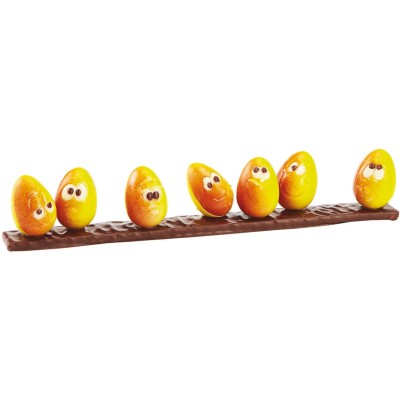 PLAQUE CHOCO 24 1/2 OEUF SMILEY