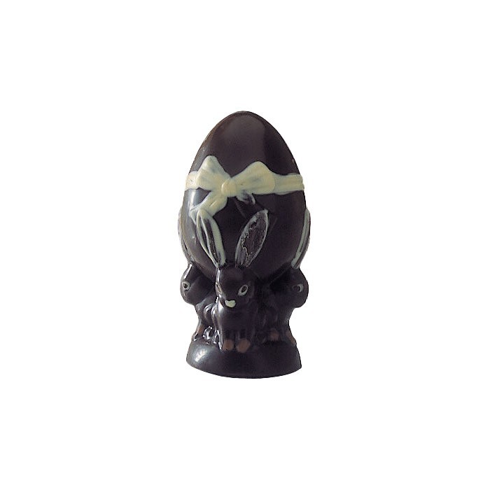 PLAQUE CHOCO LAPIN OEUF POLY 4 EMPREINTES