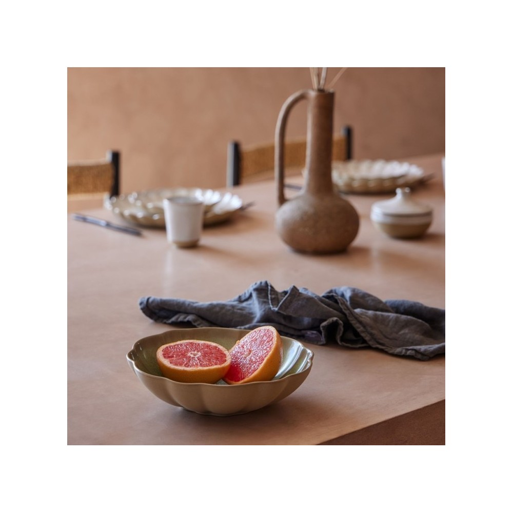 MARRAKESH-ASSIETTE A SOUPE/PATES 23CM-EUCALYPTUS  X 6