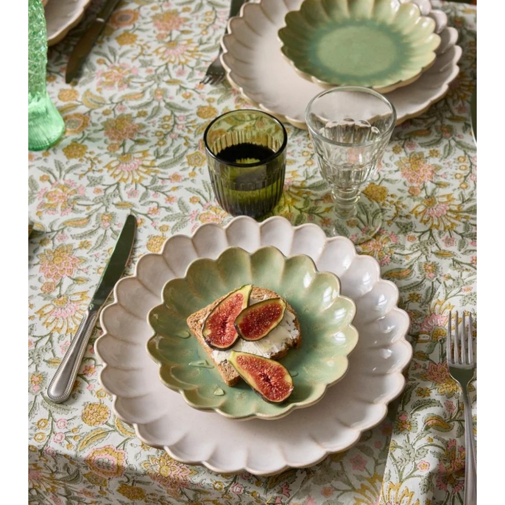 MARRAKESH-ASSIETTE SALADE/DESSERT- SABLE BLANC 22CM X 6