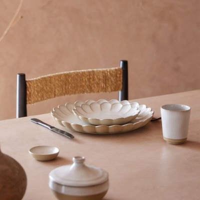 MARRAKESH-ASSIETTE APERITIVE 19CM -SABLE BLANC X 6