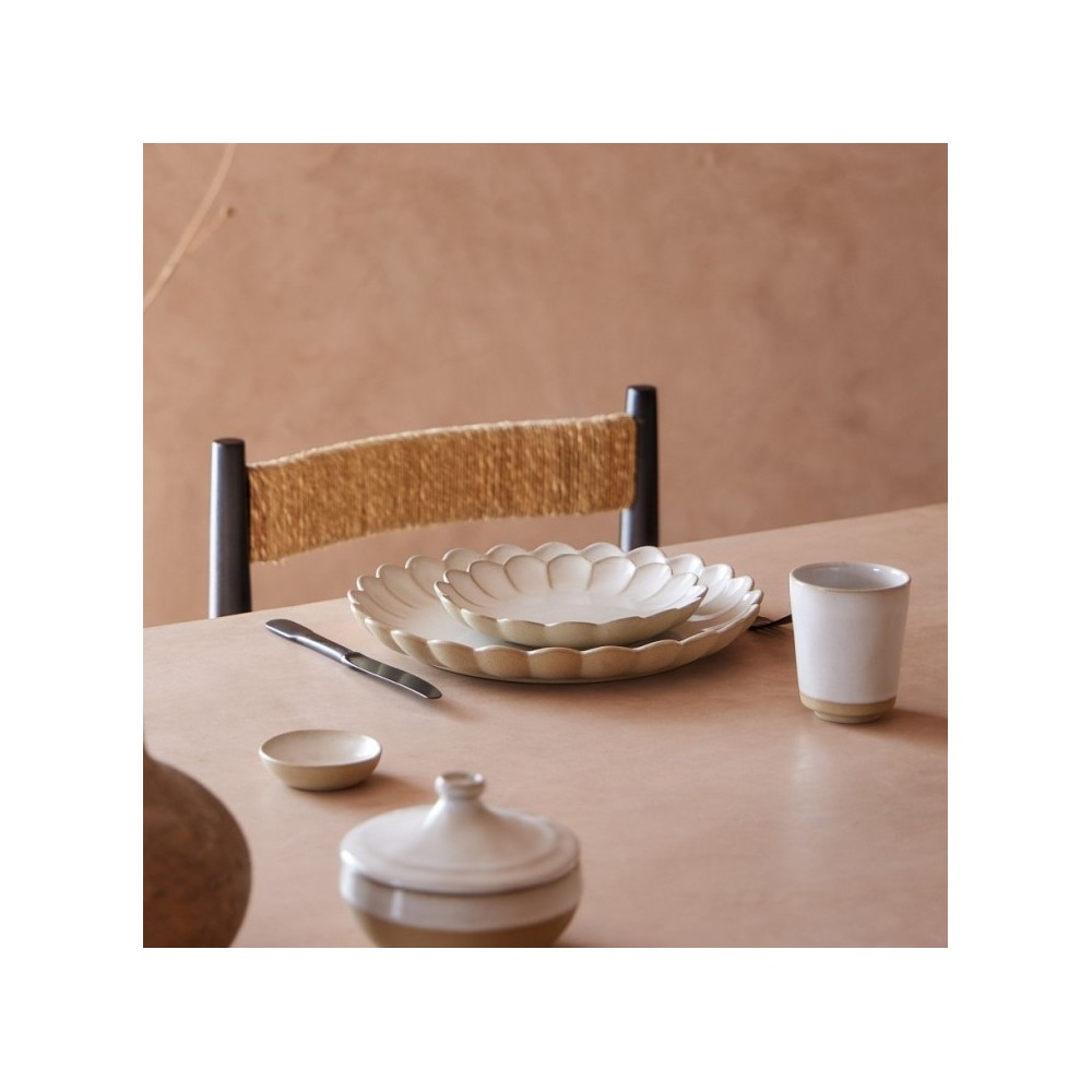 MARRAKESH-ASSIETTE APERITIVE 19CM -SABLE BLANC X 6