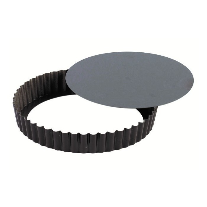 TOURTIERE RONDE CANNELEE - ANTI ADHERENTE - FOND MOBILE - D32