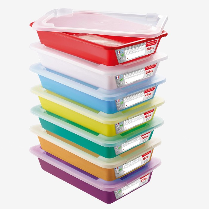 BAC PLAT TEMOIN 3L + COUVERCLES - LOT DE 7