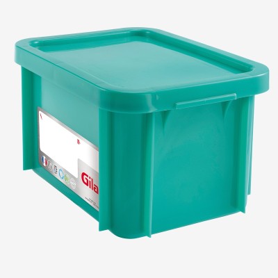 BAC RECTANGULAIRE 15L+COUVERCLE VERT HACCP