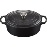 COCOTTE OVALE NOIRE MAT 29CM LE CREUSET SIGNATURE