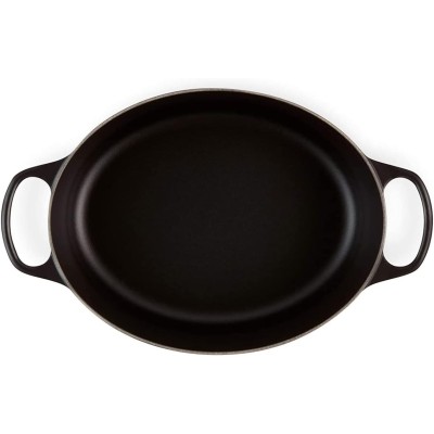 COCOTTE OVALE NOIRE MAT 29CM LE CREUSET SIGNATURE