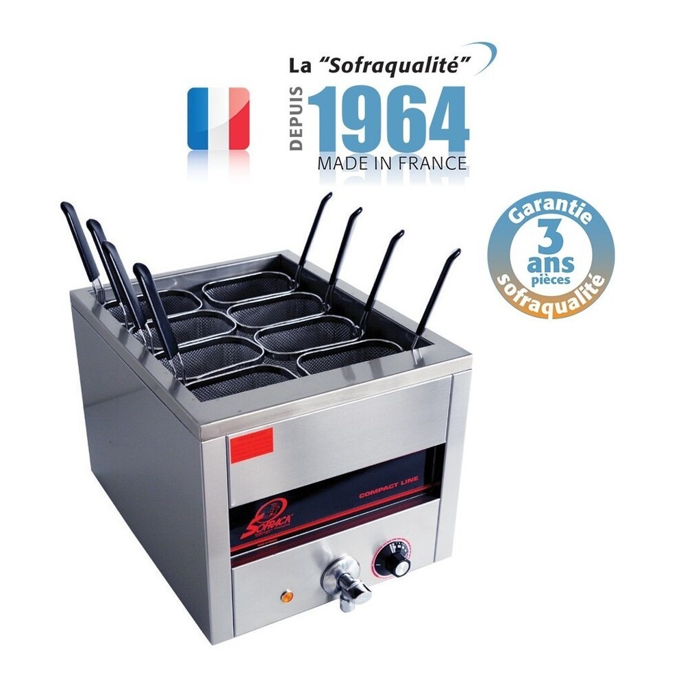Cuiseur à pâtes 8 bacs 1/8 : performance et cuisson professionnelle