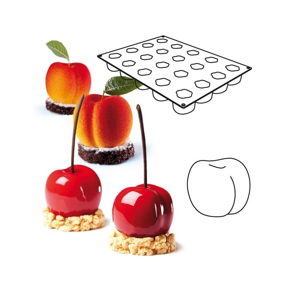 MOULE EN SILICONE PAVOFLEX CERISE / PECHE