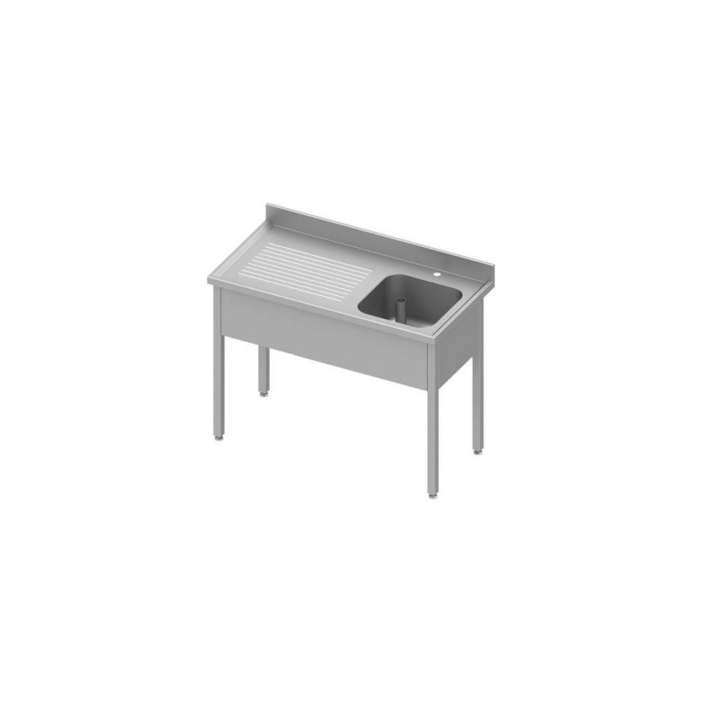 PLONGE ADOSSEE 1400X700X900MM 1 BAC DROITE- EGOUTTOIR A  GAUCHE