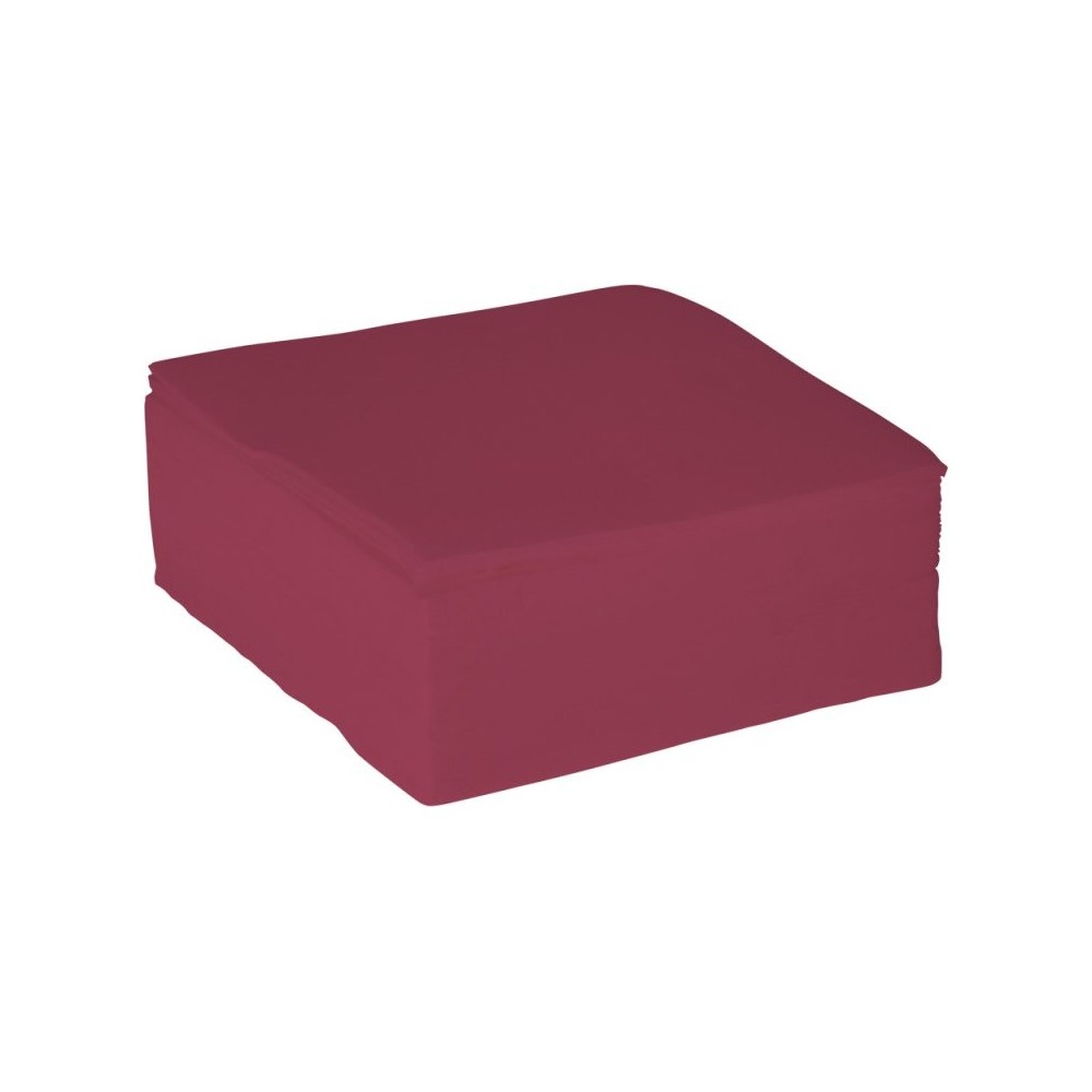 Serviettes ouate point à point 38x38 cm bordeaux x1200 | Global Hygiène