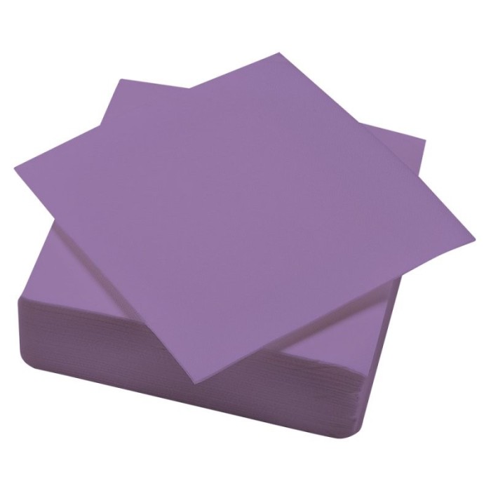 SERVIETTES OUATE POINT A POINT 38X38 LAVANDE x 1200
