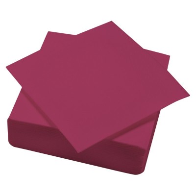 SERVIETTES OUATE POINT A POINT 38X38 AUBERGINE x 1200