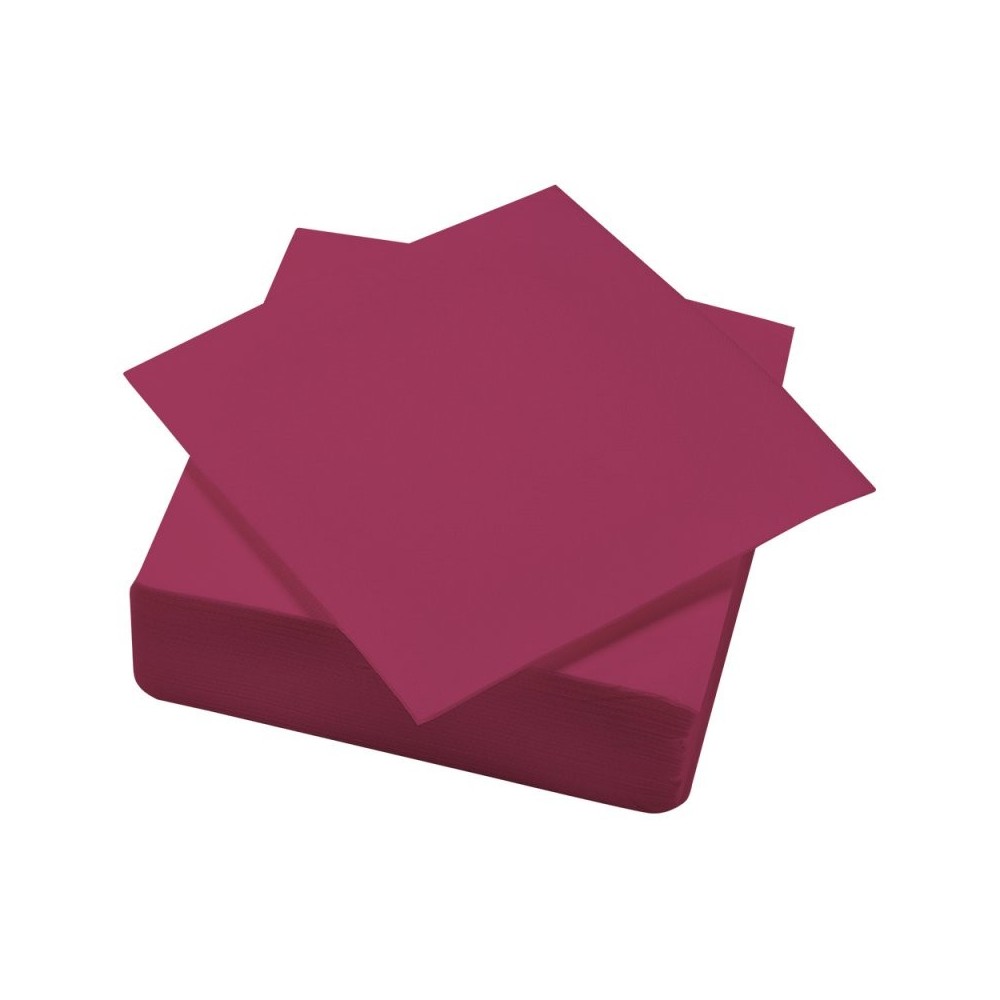 SERVIETTES OUATE POINT A POINT 38X38 AUBERGINE x 1200