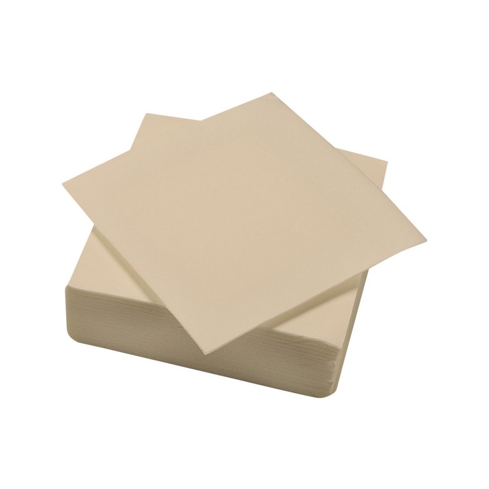 SERVIETTES OUATE POINT A POINT 38X38  IVOIRE X1200