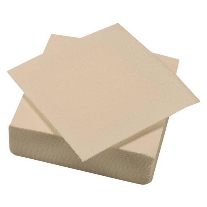 SERVIETTES OUATE POINT A POINT 38X38  IVOIRE X1200