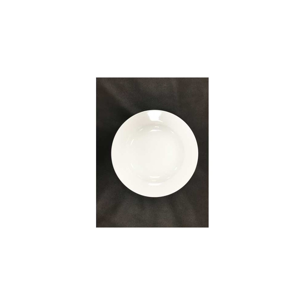 6 SMART ASSIETTES CREUSES BLANCHES DIAMETRE 23CM