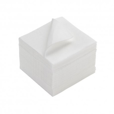 2400 SERVIETTES COCKTAIL 20X20 BLANCHES DOUBLE POINTS