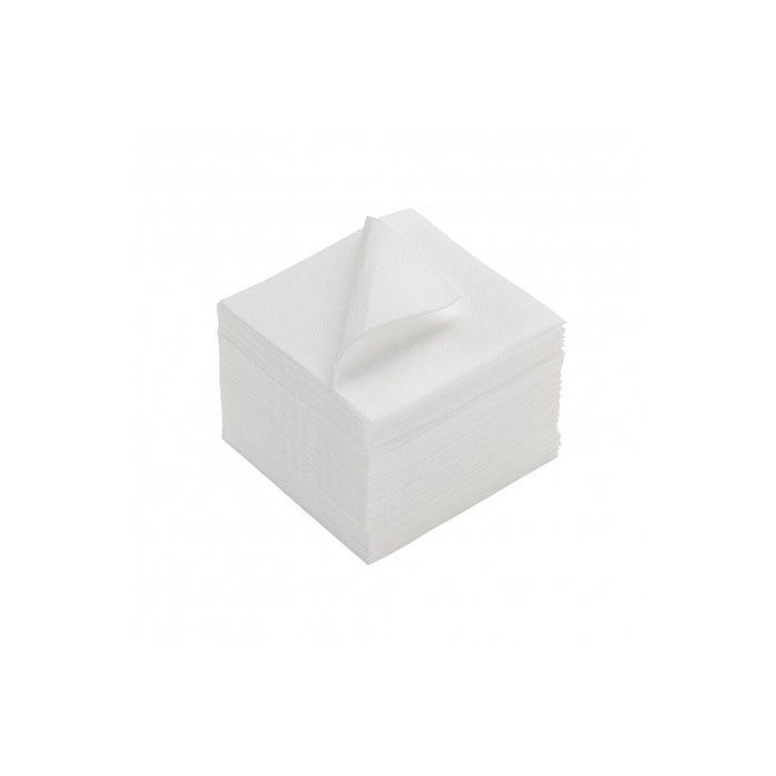 2400 SERVIETTES COCKTAIL 20X20 BLANCHES DOUBLE POINTS