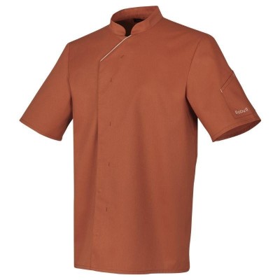 Veste Cuisine Mixte Manche Courte Terracotta T5 – Harti Pro