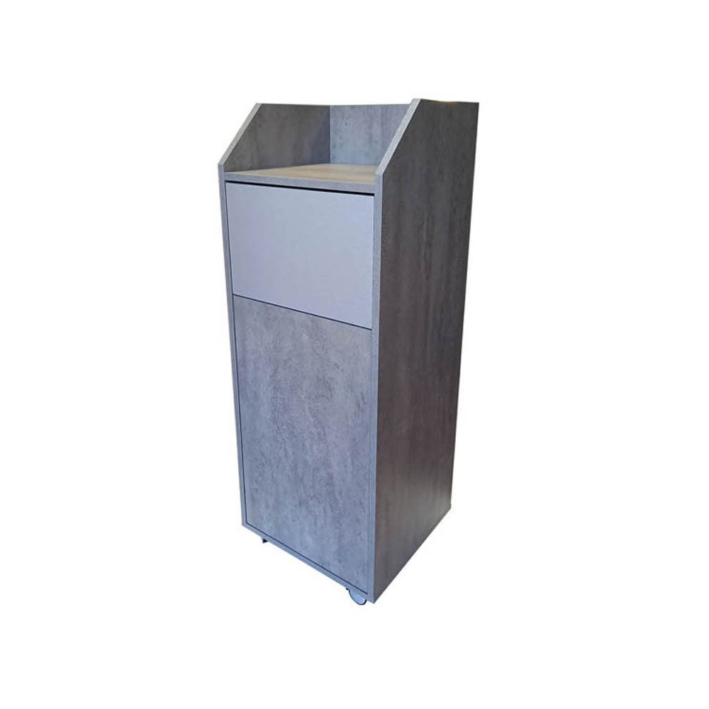 MEUBLE POUBELLE SNACKING  GRIS BETON