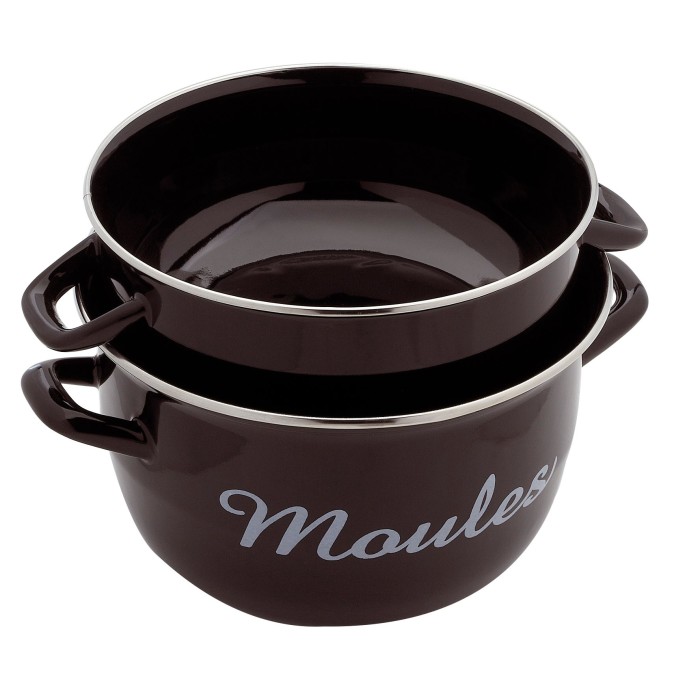 MARMITE A MOULES  AVEC MARQUAGE NOIR D 18cm