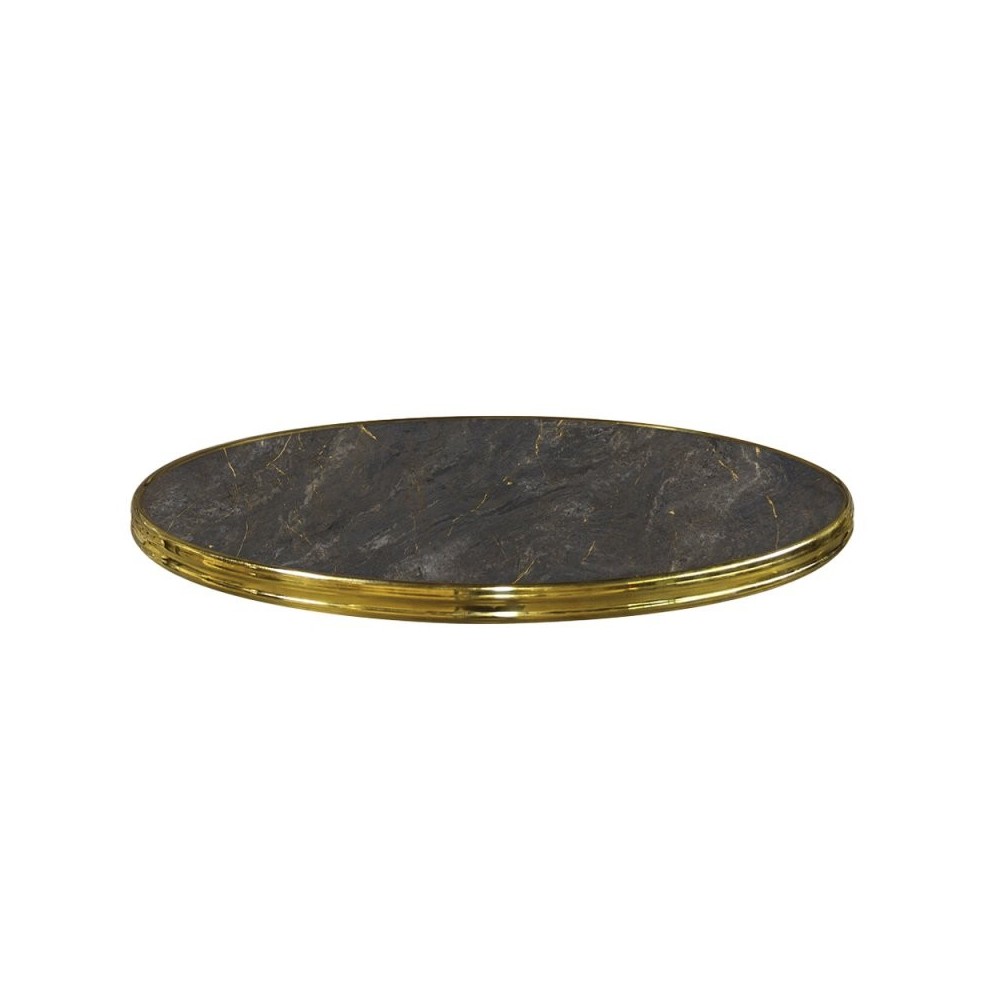 PLATEAU STRATIFIE MOULE CLASSIC LINE Ø60CM AURUM + CERCLE LAITON X2