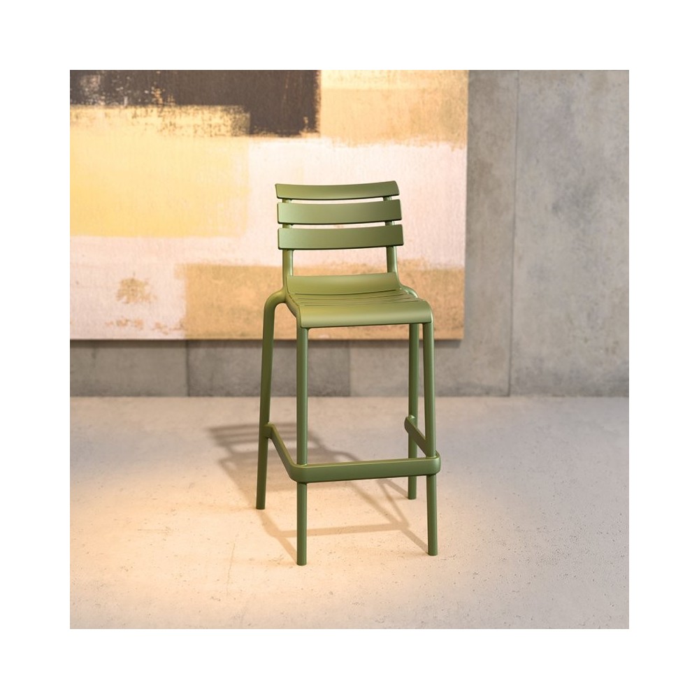 TABOURET HELEN BAR 75 OLIVE GREEN